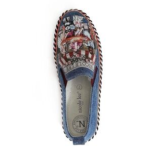 Nicole Lee Women's Artistic Blue Espadrilles